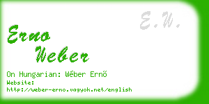erno weber business card