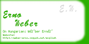 erno weber business card